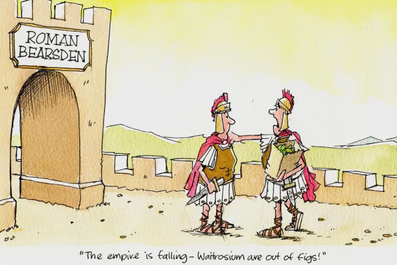 Bearsden cartoon, Empire Falling.